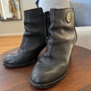 Tory Burch Black Leather Ankle Boots